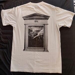 Stussy Surf Tomb Off-White Graphic Tee